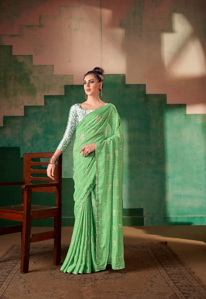 Stavan Sira Georgette Party Wear Sarees Catalog